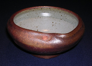 Salt fired altered bowl